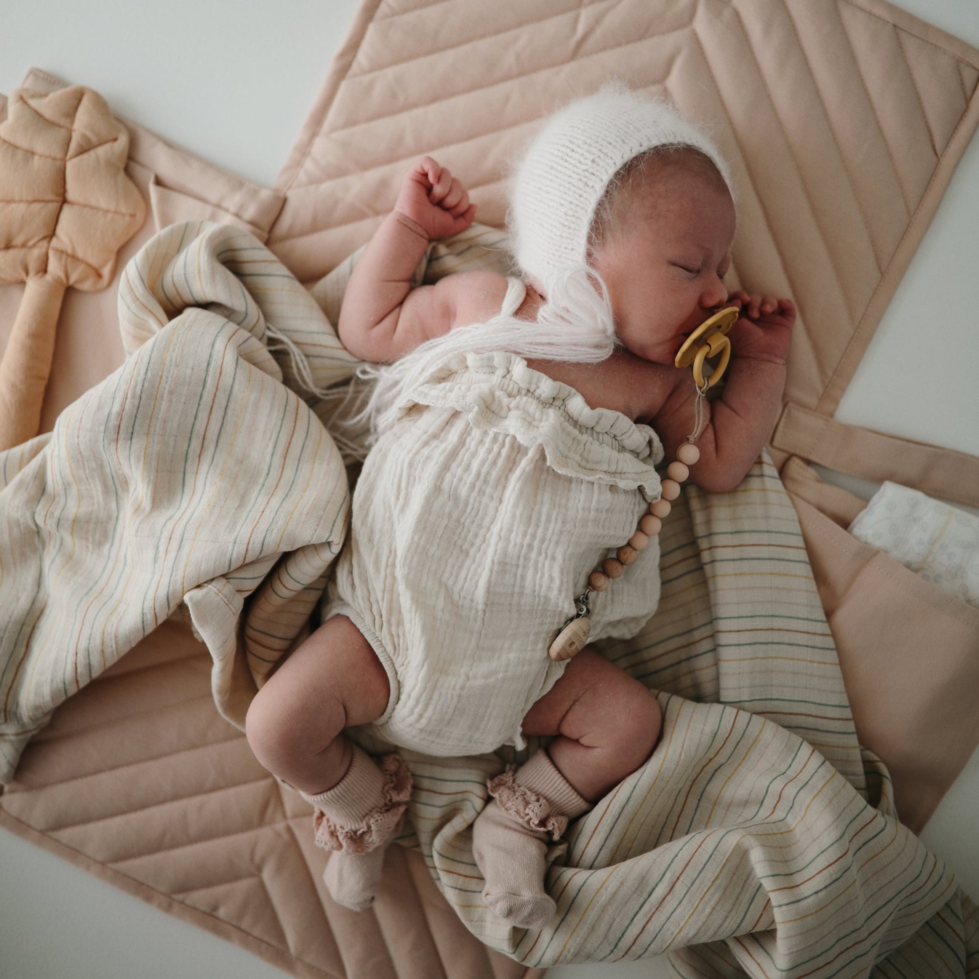 Organic Cotton Muslin Swaddle Blanket - Babies in Bloom