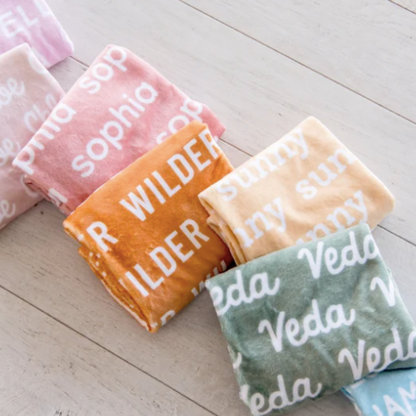 Sugar + Maple Personalized Minky Blankets