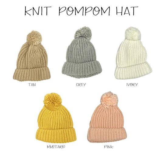 Sugar + Maple Knit Pompom Hats