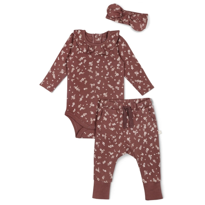 Makemake Organics Ruffle Onesie & Pants Set