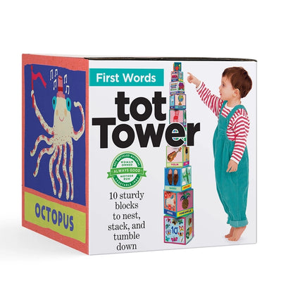 eeBoo First Words Tot Tower Stacking Game