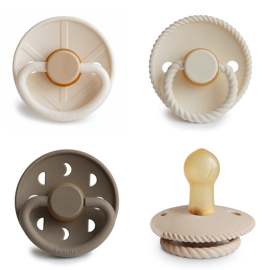 FRIGG Natural Rubber Pacifier 4-Pack - Babies in Bloom