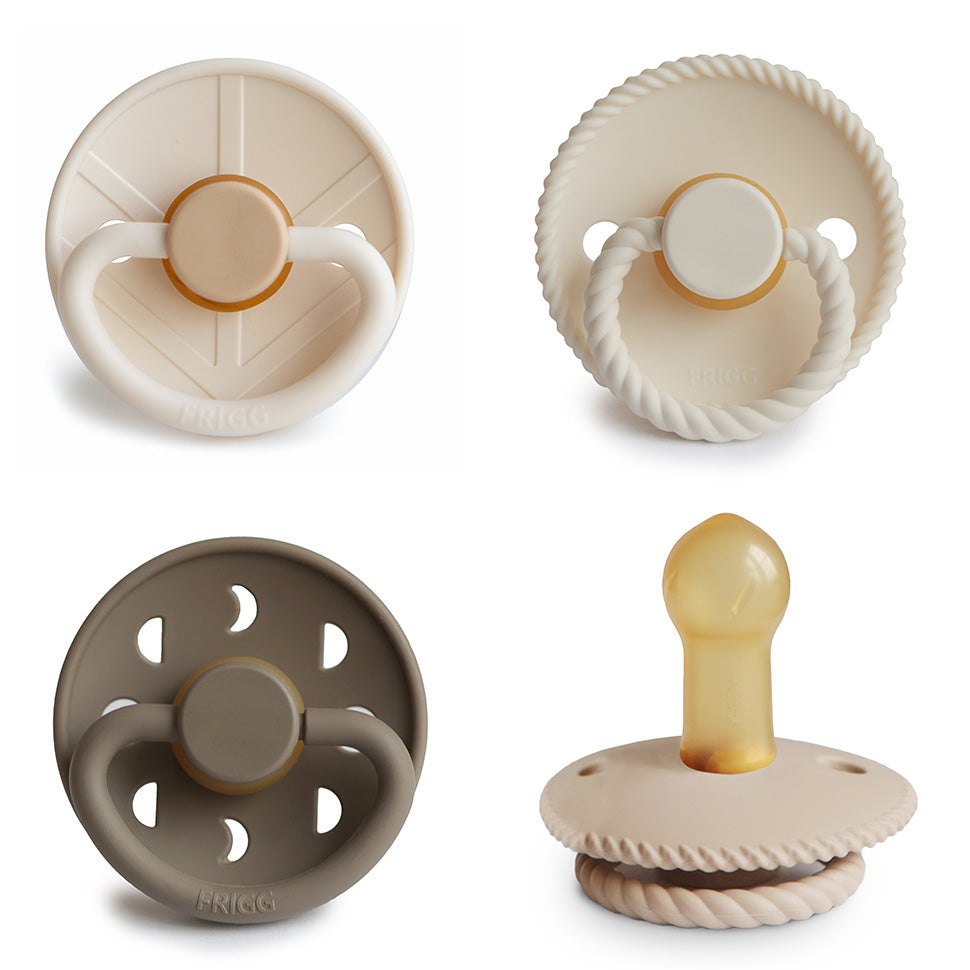 FRIGG Natural Rubber Pacifier 4-Pack - Babies in Bloom