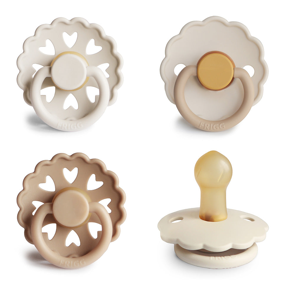 FRIGG Natural Rubber Pacifier 4-Pack - Babies in Bloom