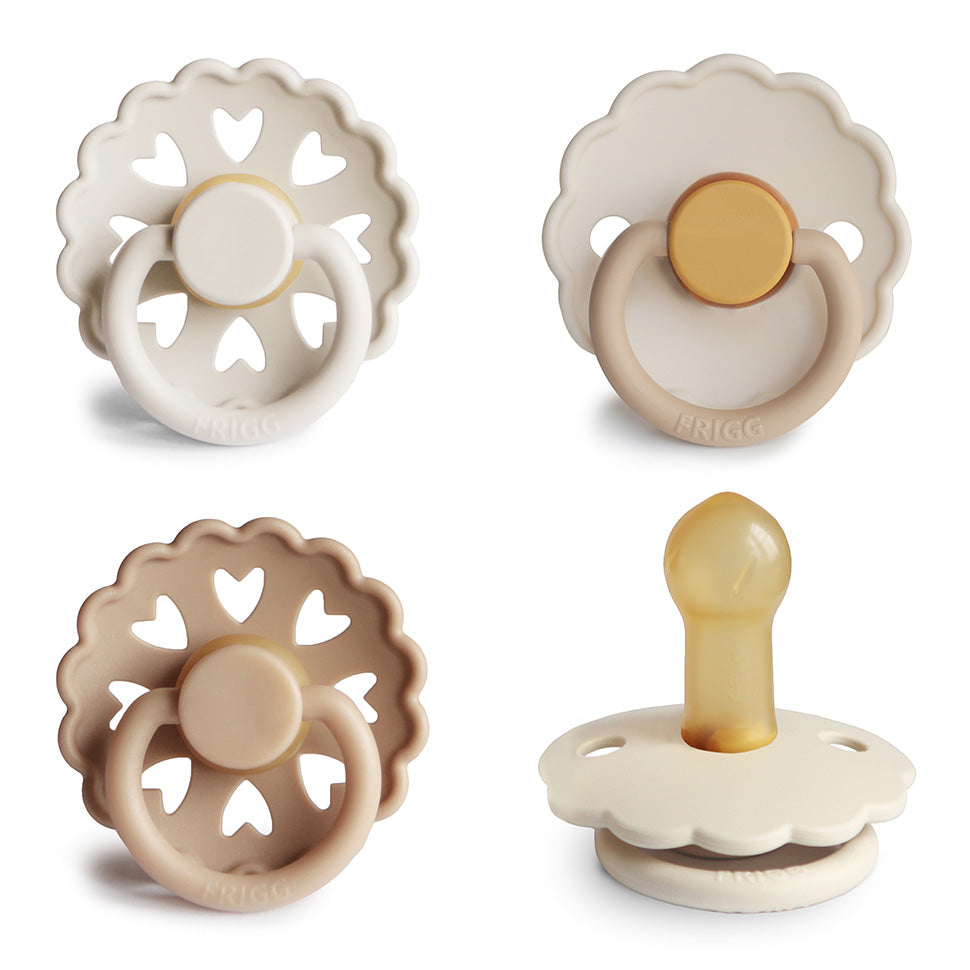 FRIGG Natural Rubber Pacifier 4-Pack - Babies in Bloom