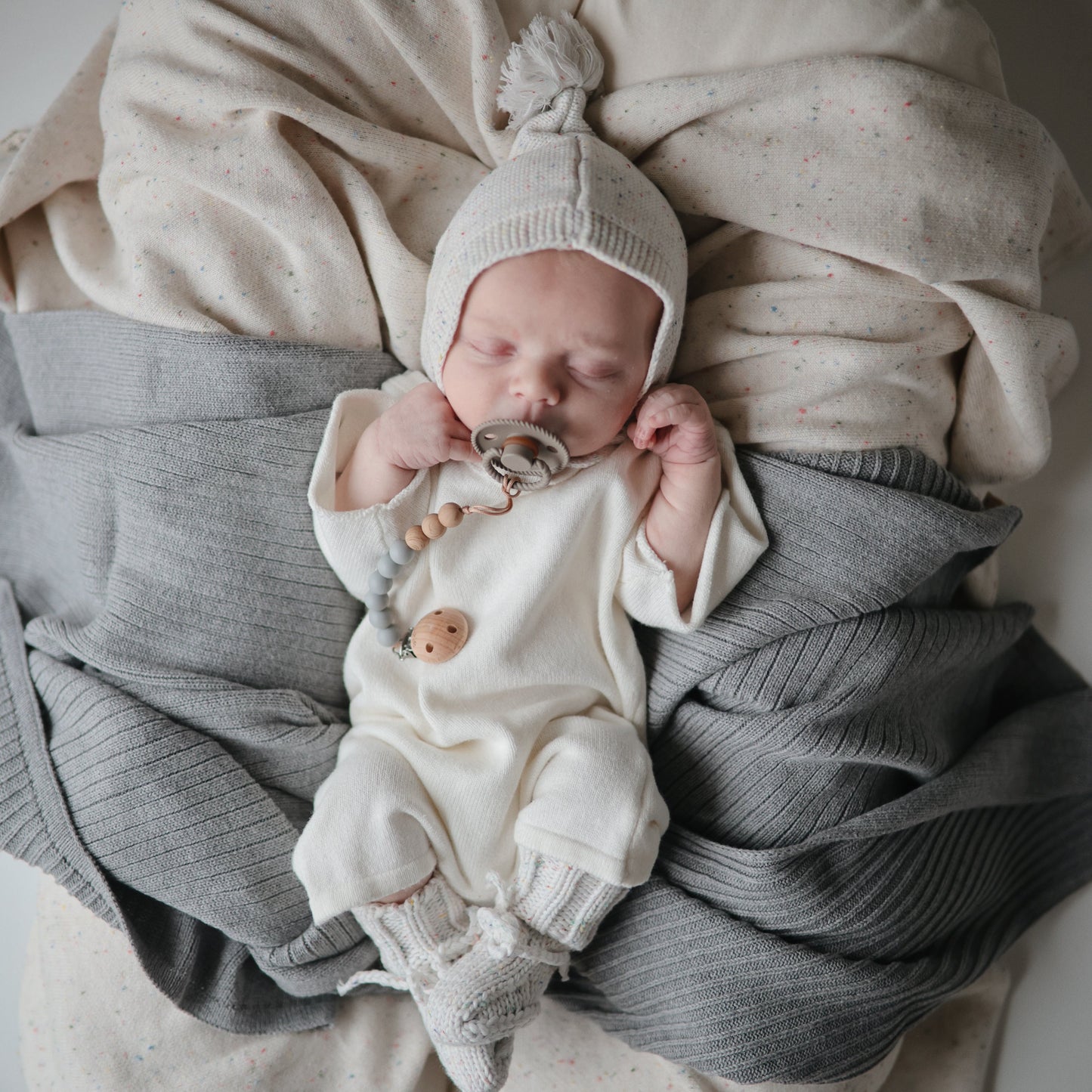 Ribbed Knotted Baby Gown