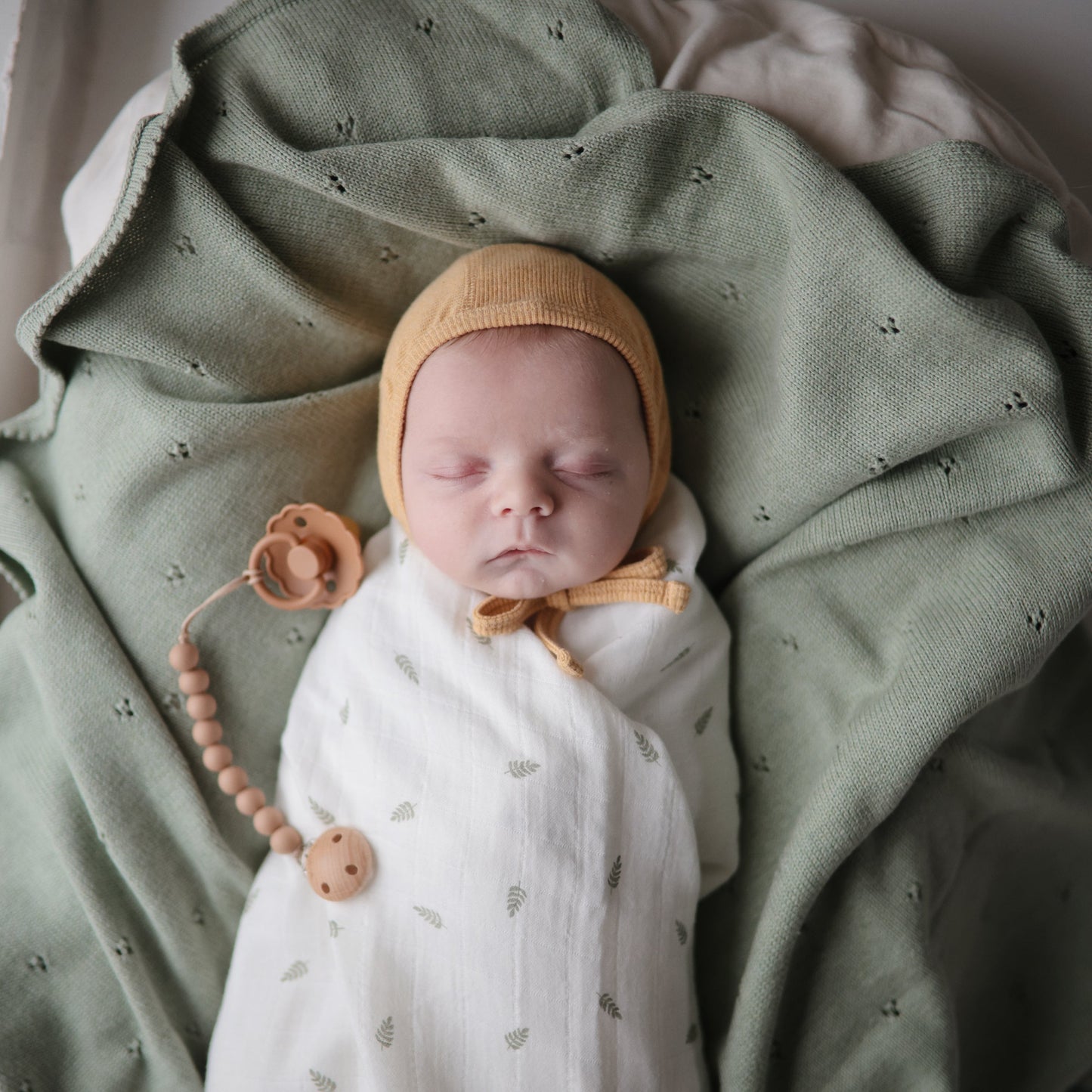 Organic Cotton Muslin Swaddle Blanket - Babies in Bloom
