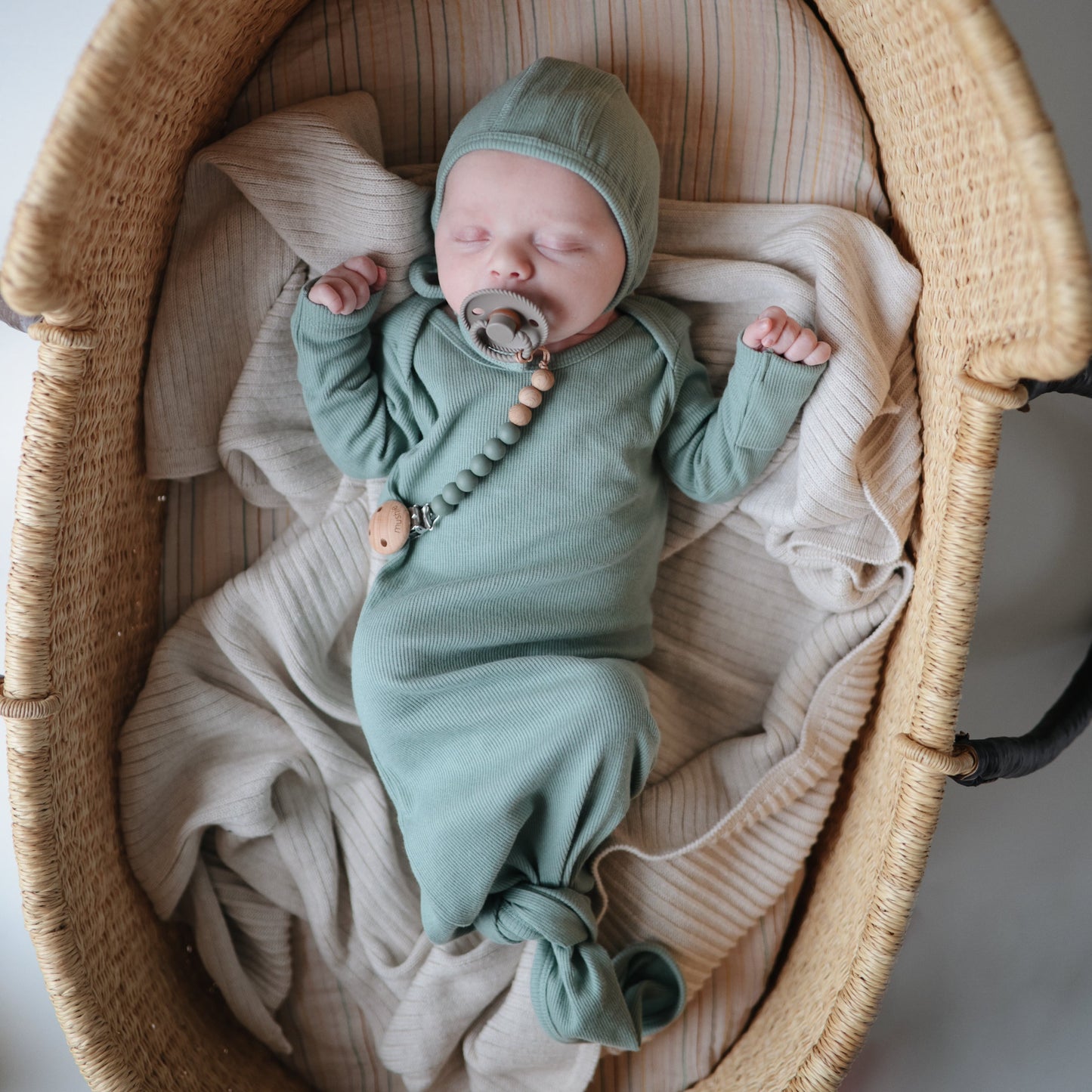 FRIGG Rope Natural Rubber Pacifier 2-Pack - Babies in Bloom