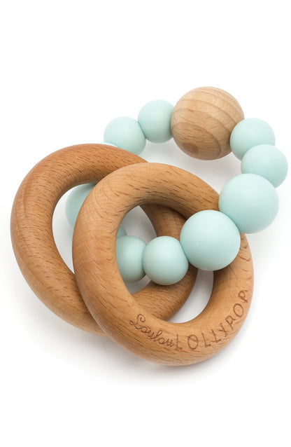 Loulou LOLLIPOP Bubble Silicone & Wood Teether