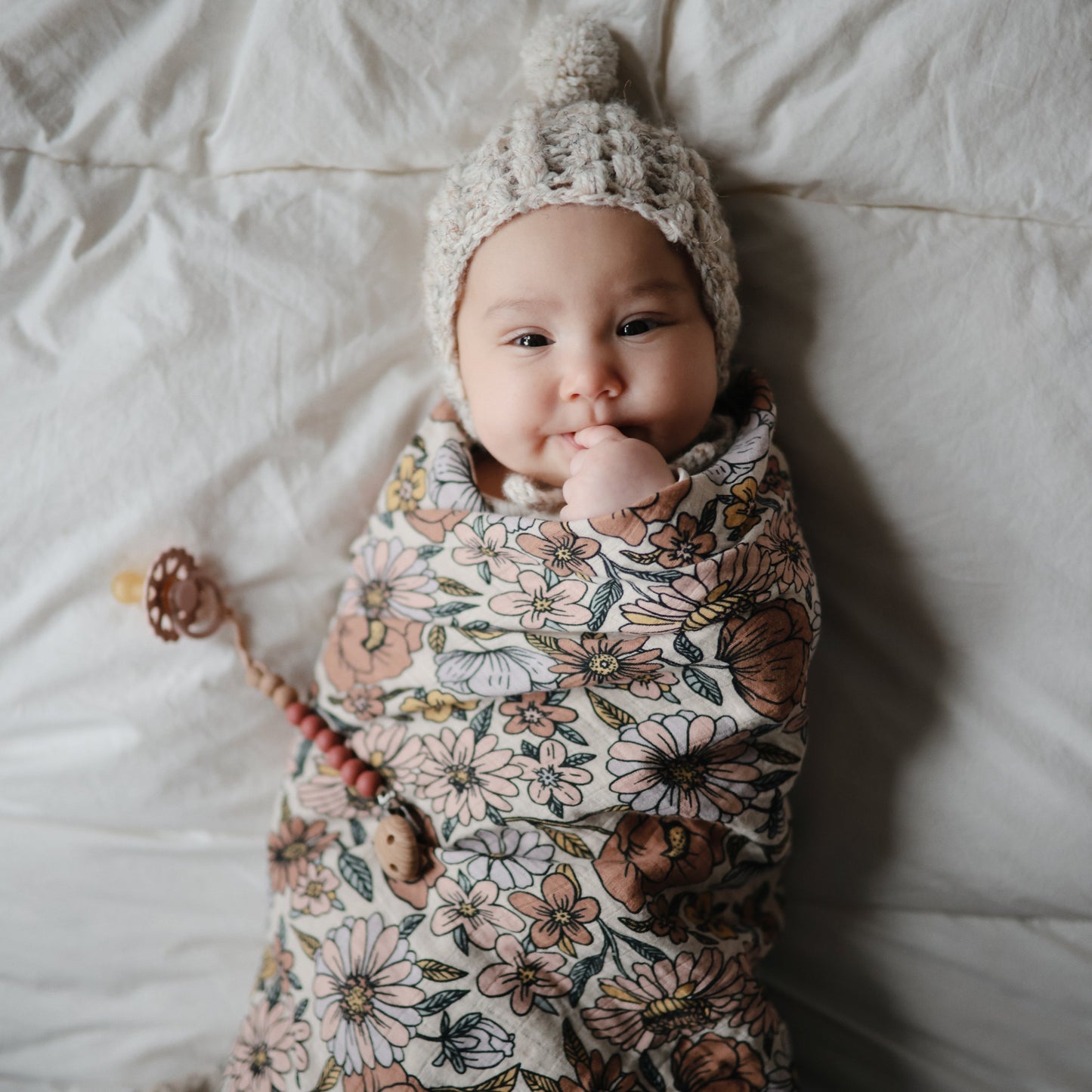 Organic Cotton Muslin Swaddle Blanket - Babies in Bloom