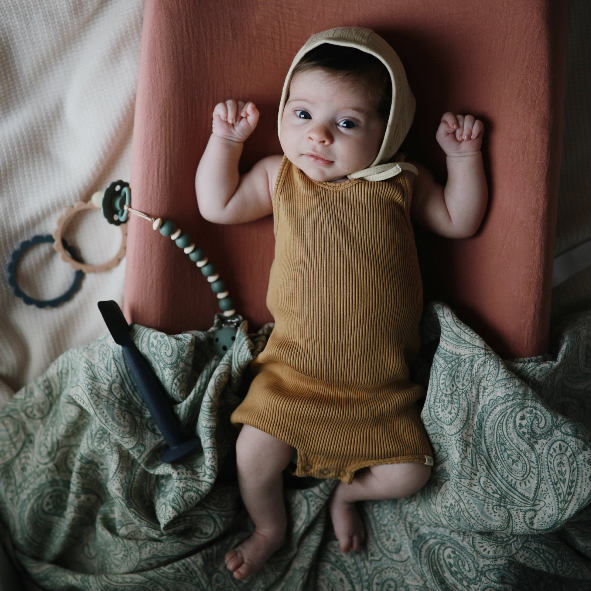 Organic Cotton Muslin Swaddle Blanket - Babies in Bloom