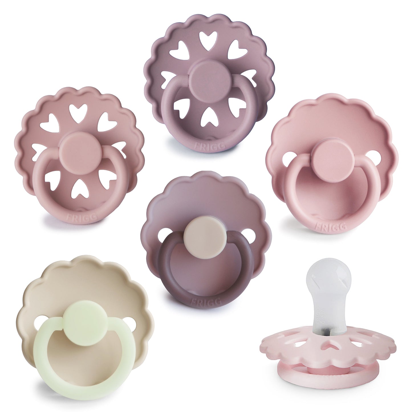 FRIGG Silicone Pacifier 6-Pack - Babies in Bloom