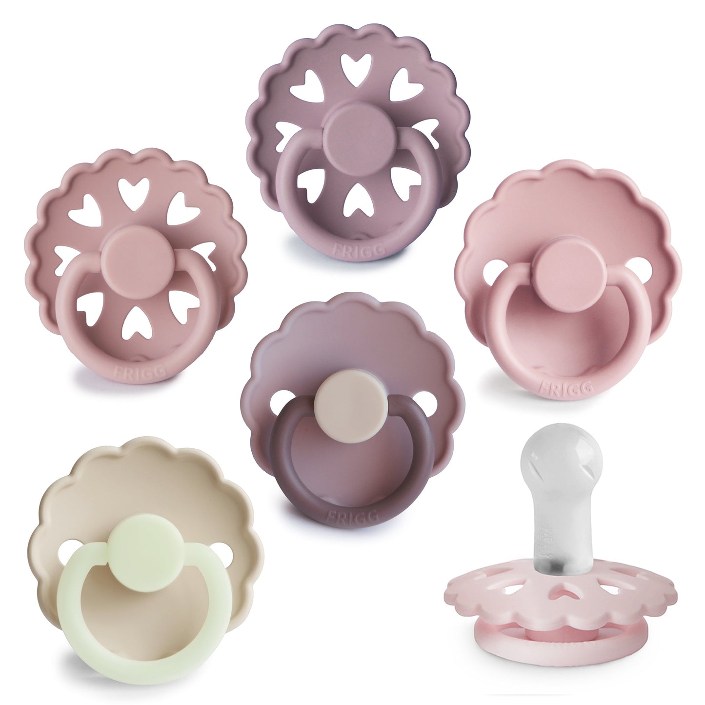 FRIGG Silicone Pacifier 6-Pack - Babies in Bloom