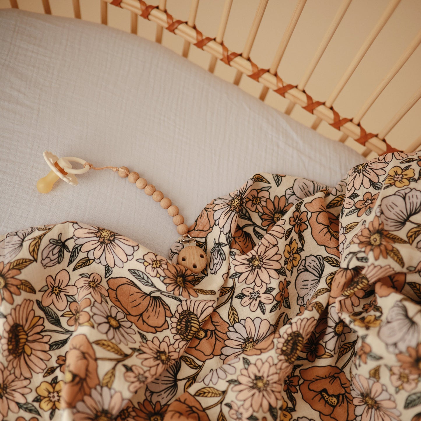 Organic Cotton Muslin Swaddle Blanket - Babies in Bloom