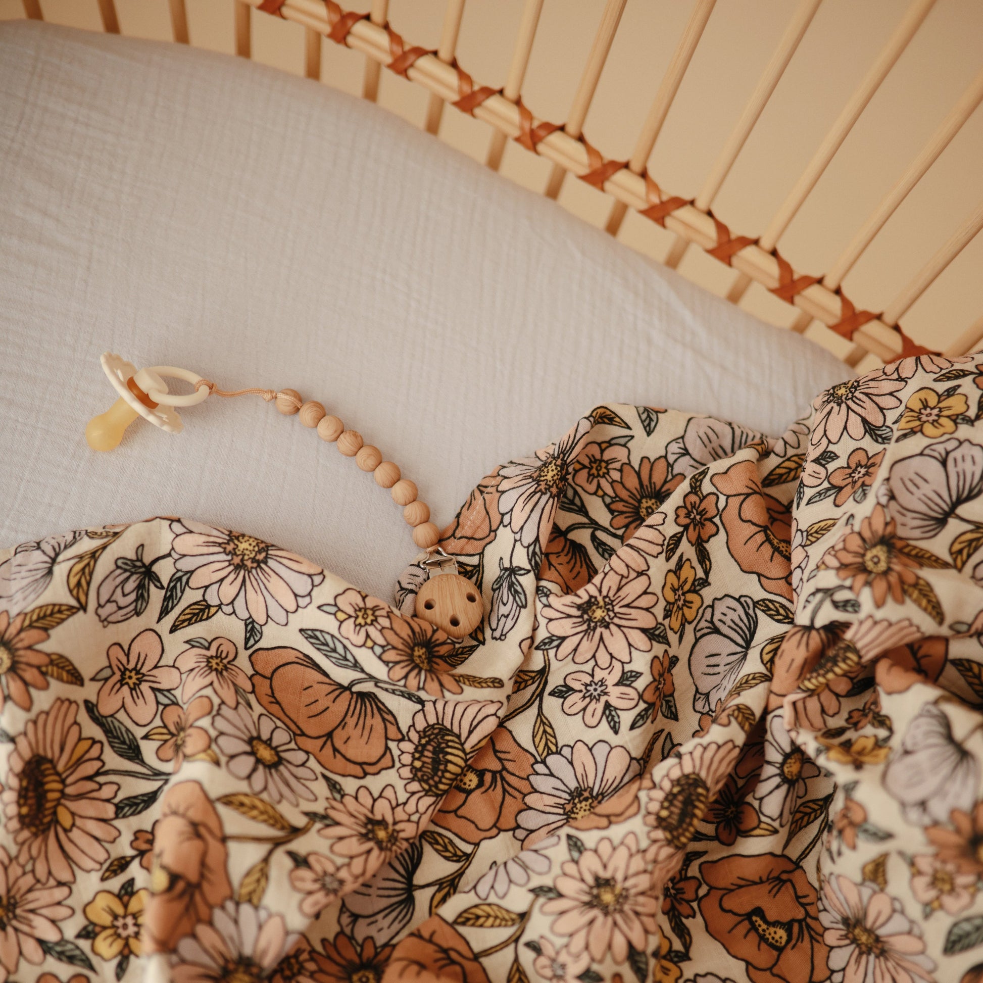 Organic Cotton Muslin Swaddle Blanket - Babies in Bloom