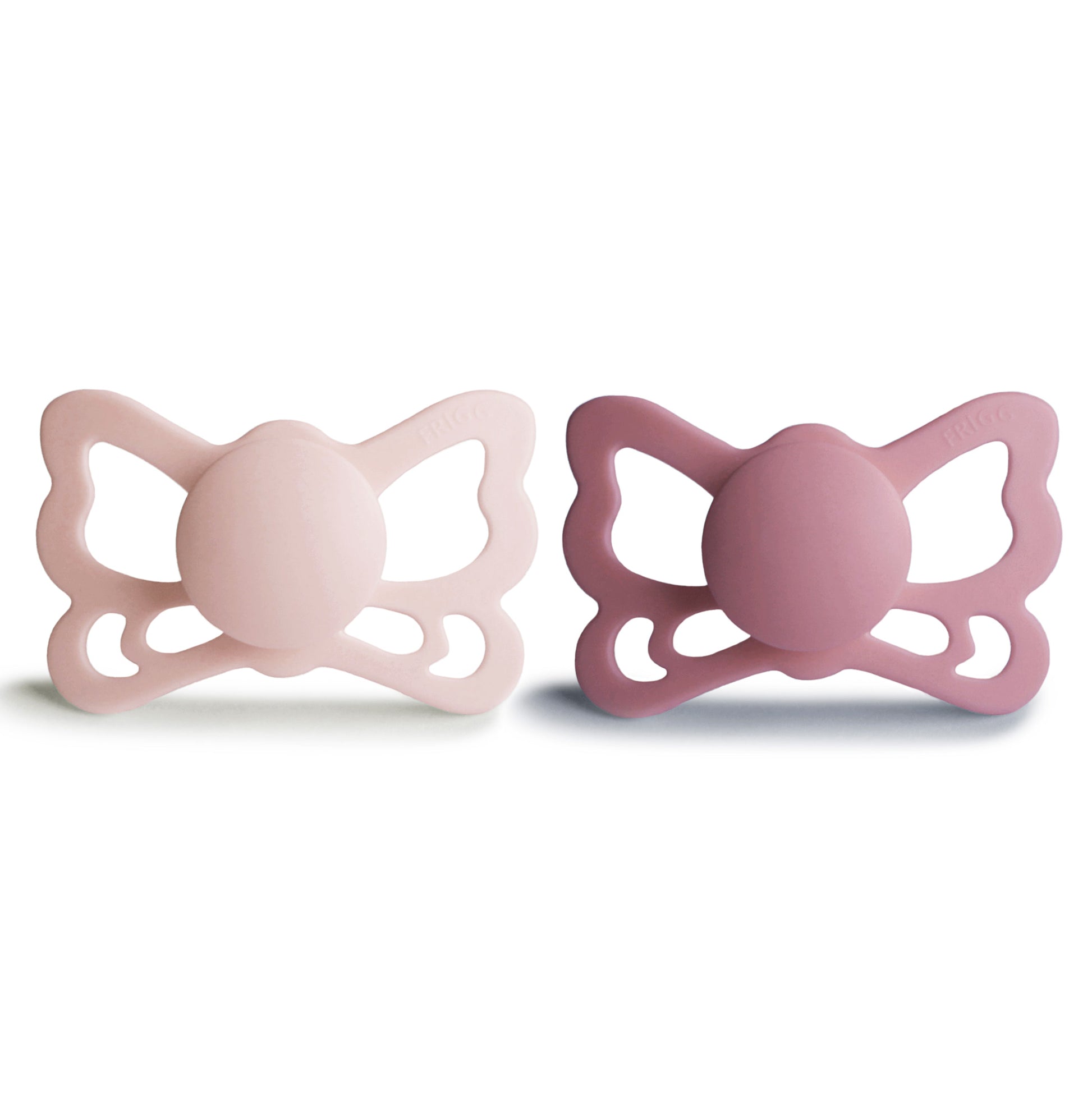 FRIGG Butterfly Anatomical Silicone Pacifier 2-Pack (6-18 Months) - Babies in Bloom