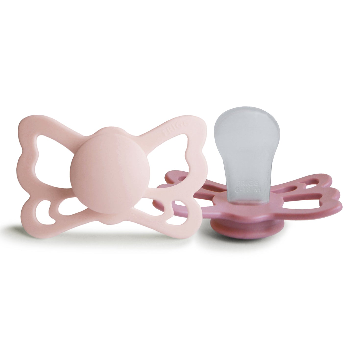 FRIGG Butterfly Anatomical Silicone Pacifier 2-Pack (6-18 Months) - Babies in Bloom