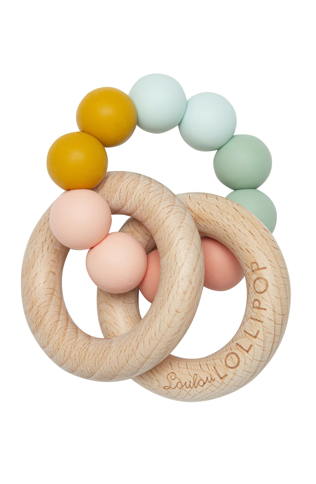 LouLou Lollipop Bubble Silicone & Wood Teether