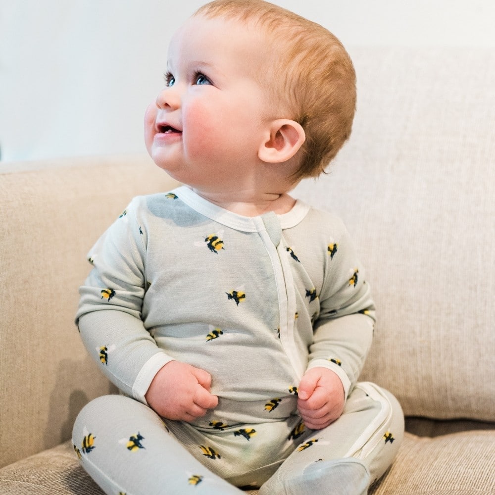 Toucan Cotton Stretch Zipper Footed Romper