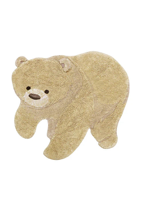 Washable Animal Cotton Rug Bear