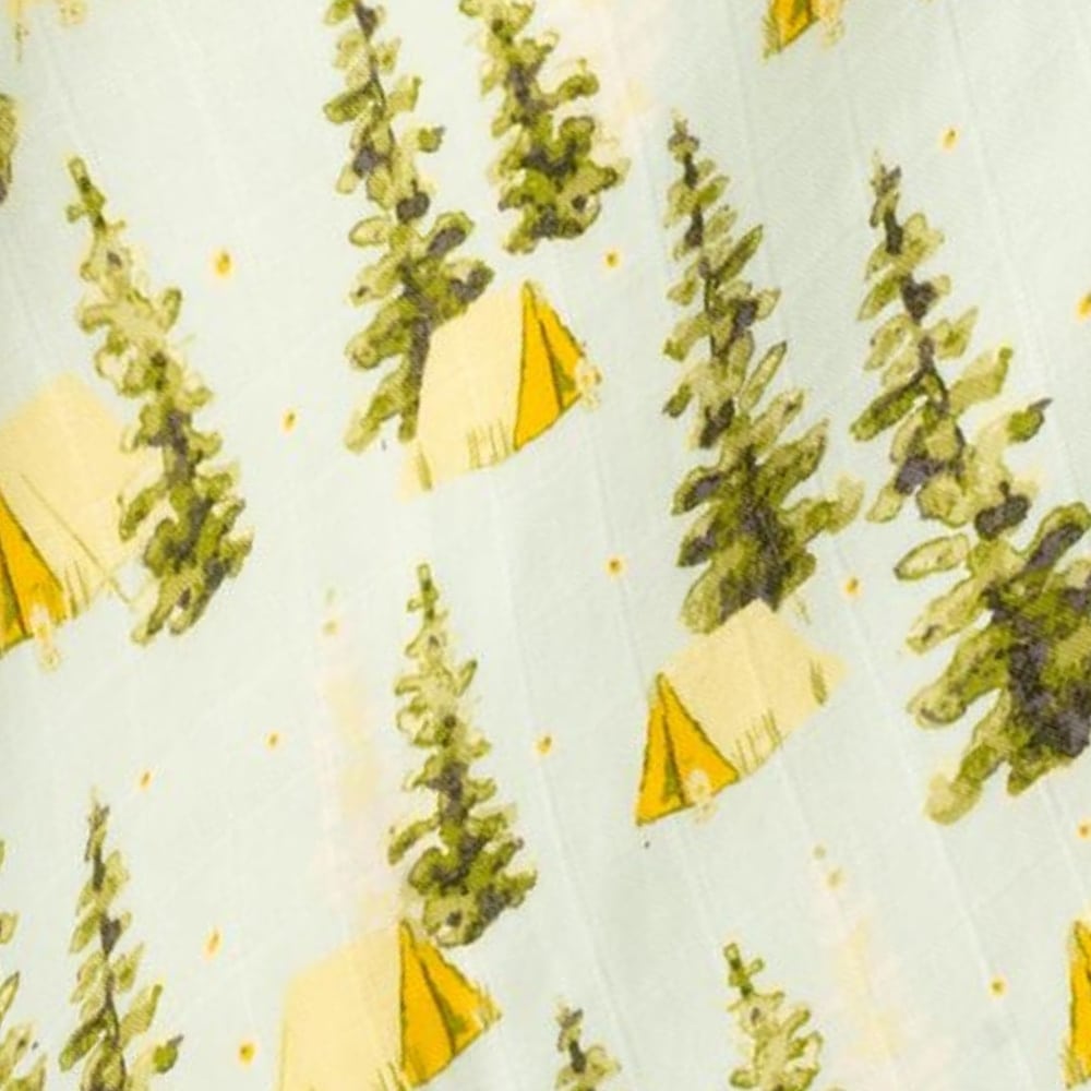 Camping Mini Lovey Two-Layer Muslin Security Blanket