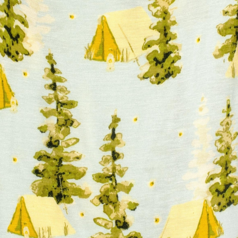 Camping Bamboo Zipper Footed Romper