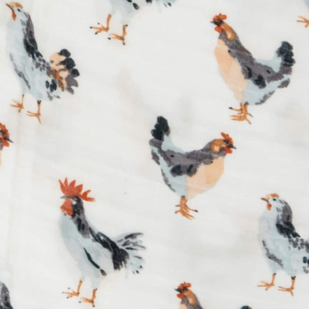 Chicken Big Lovey Three-Layer Muslin Blanket