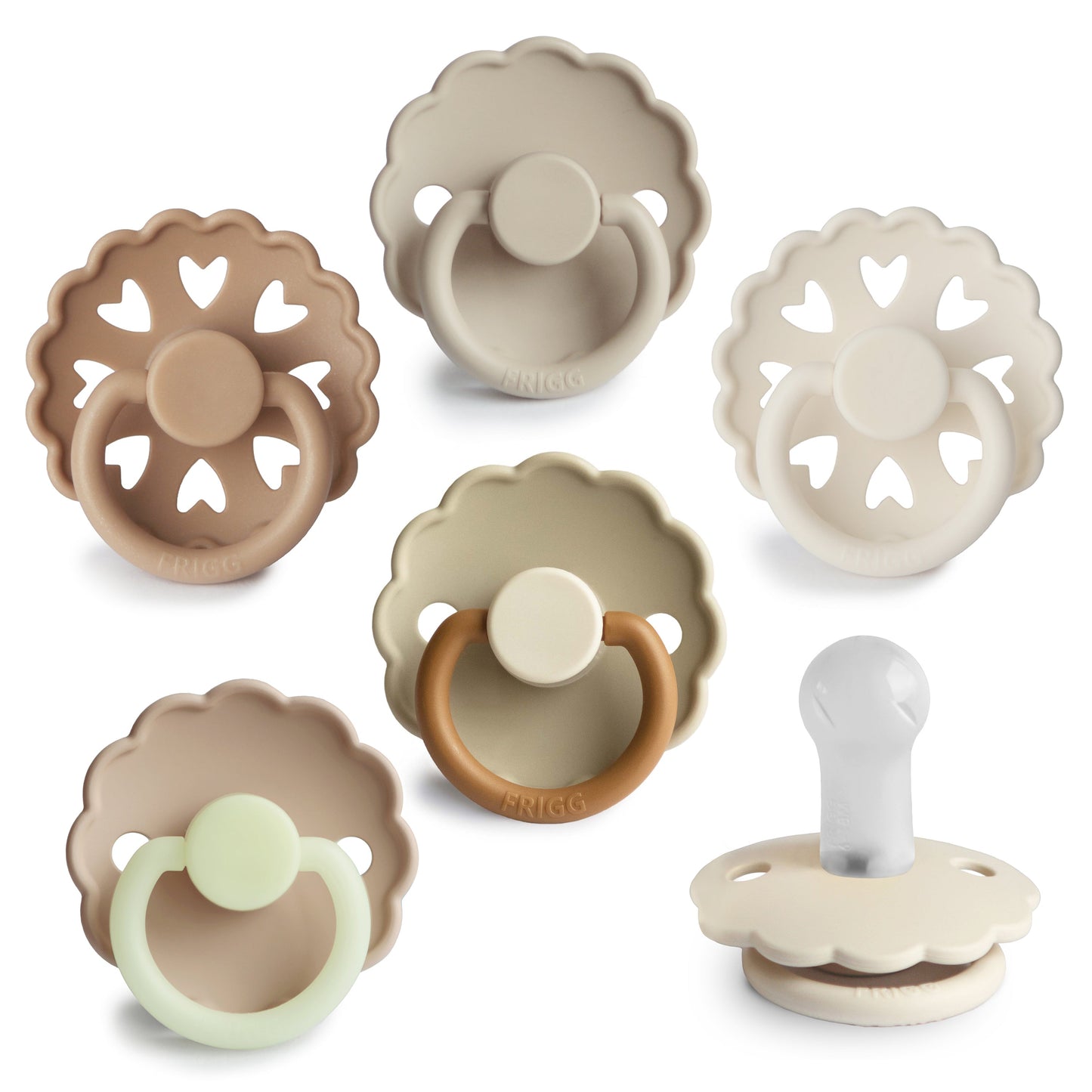 FRIGG Silicone Pacifier 6-Pack - Babies in Bloom