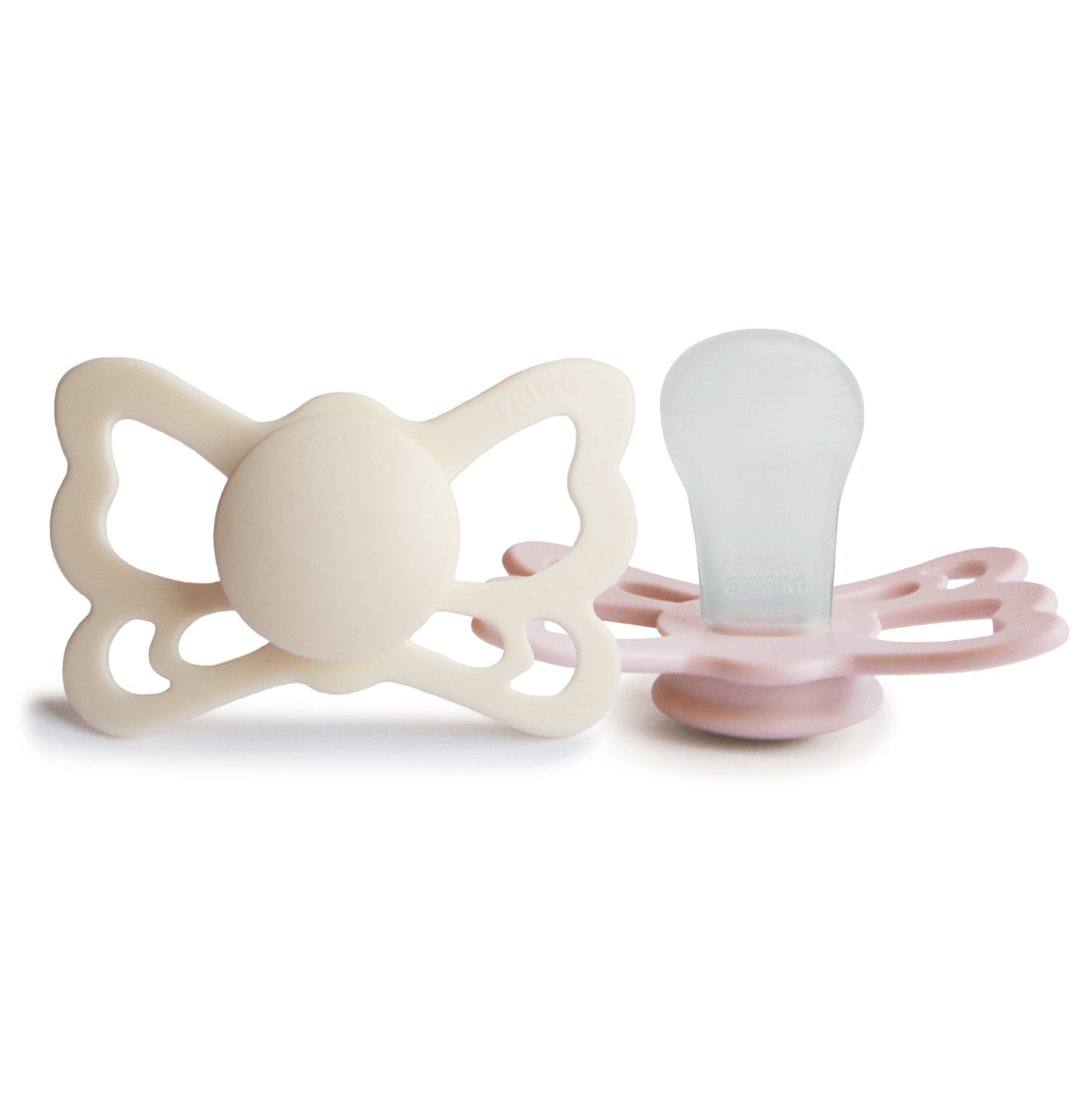 FRIGG Butterfly Anatomical Silicone Pacifier 2-Pack (6-18 Months) - Babies in Bloom