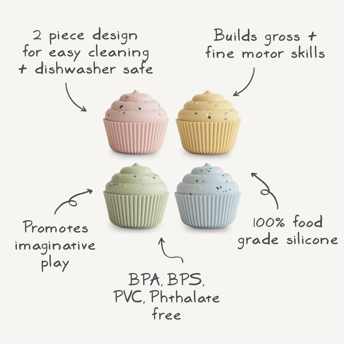 Mix and Match Cupcake Toy - Babies in Bloom