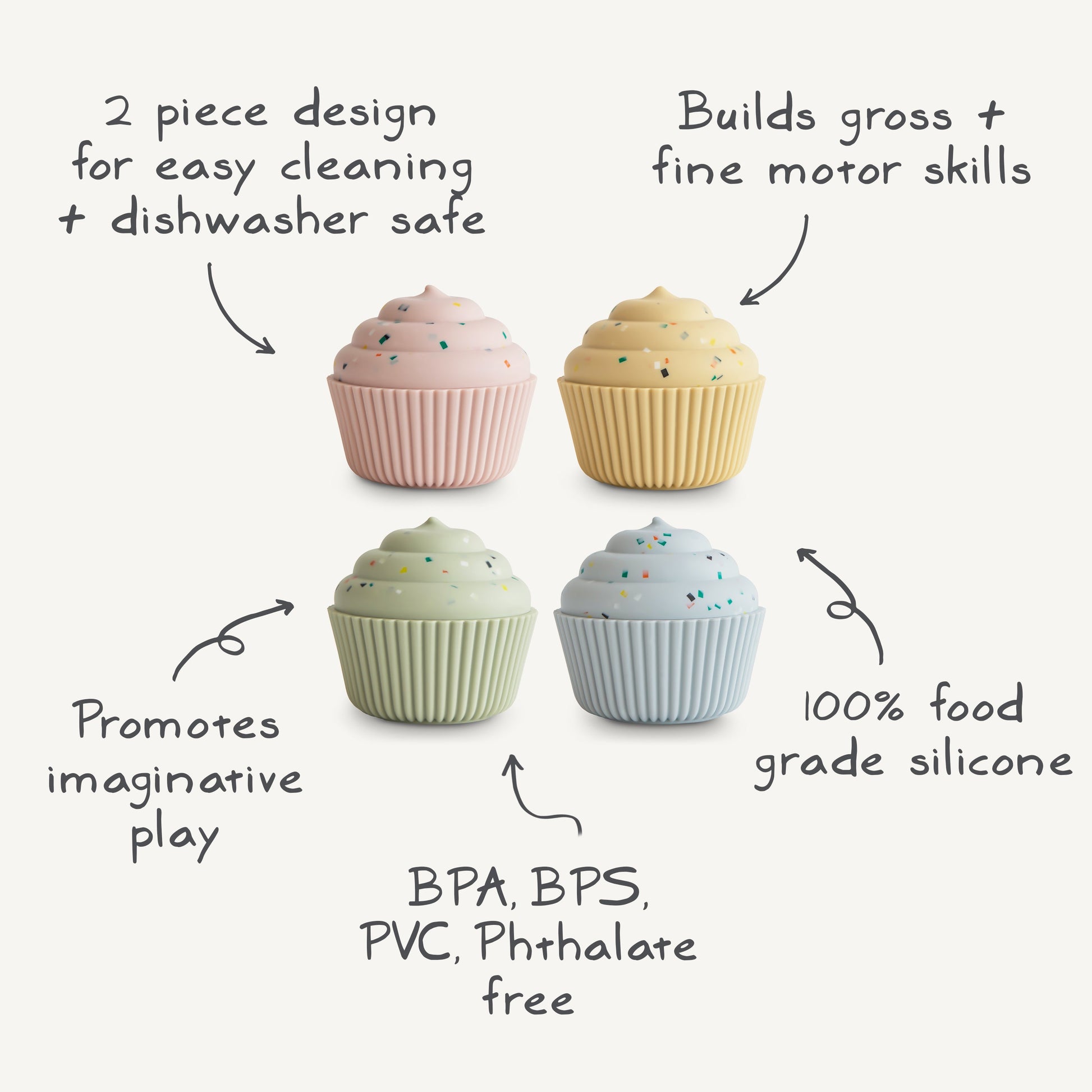 Mix and Match Cupcake Toy - Babies in Bloom