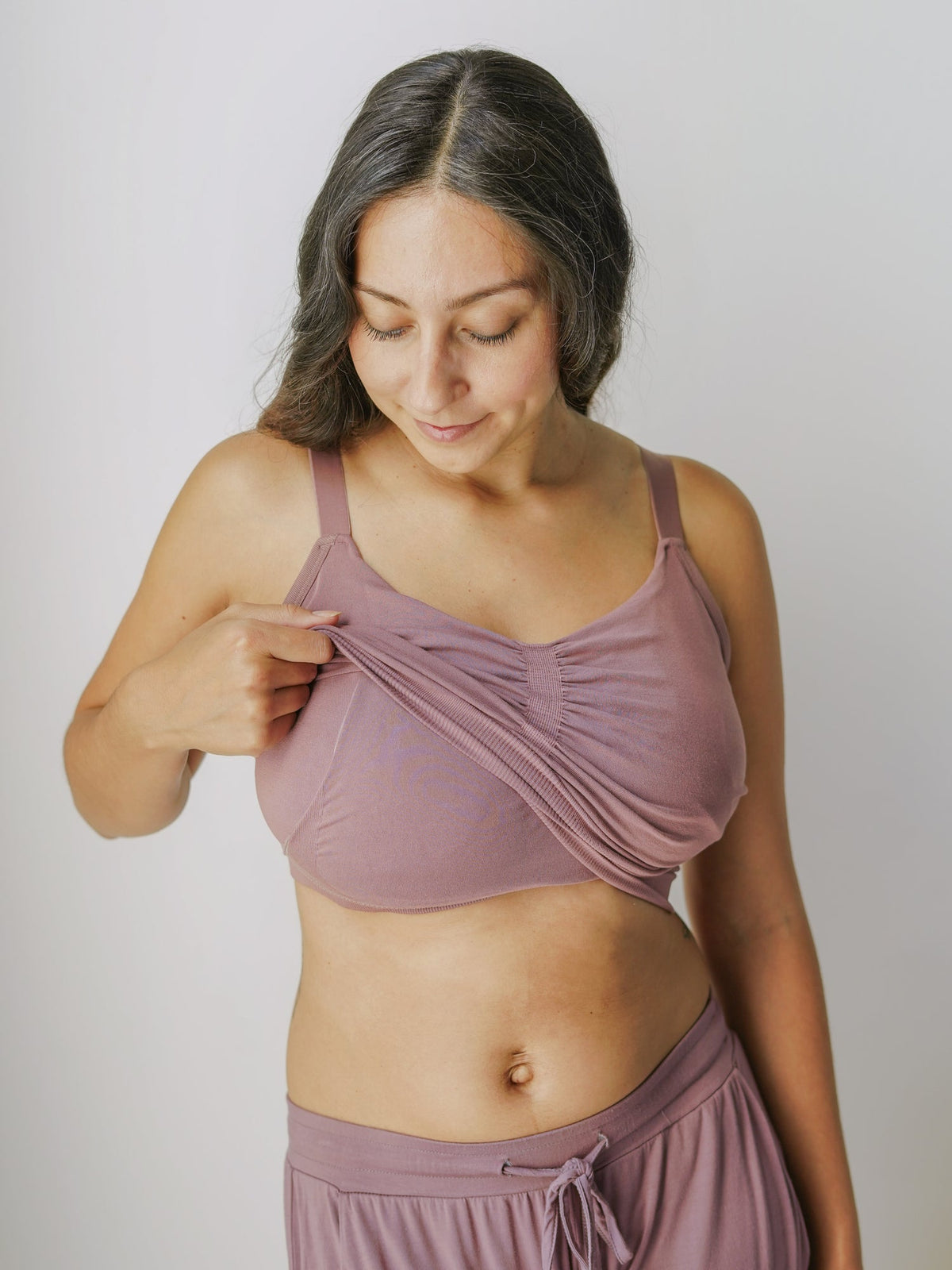 Sublime® Bamboo Hands-Free Pumping Lounge & Sleep Bra | Twilight - Babies in Bloom