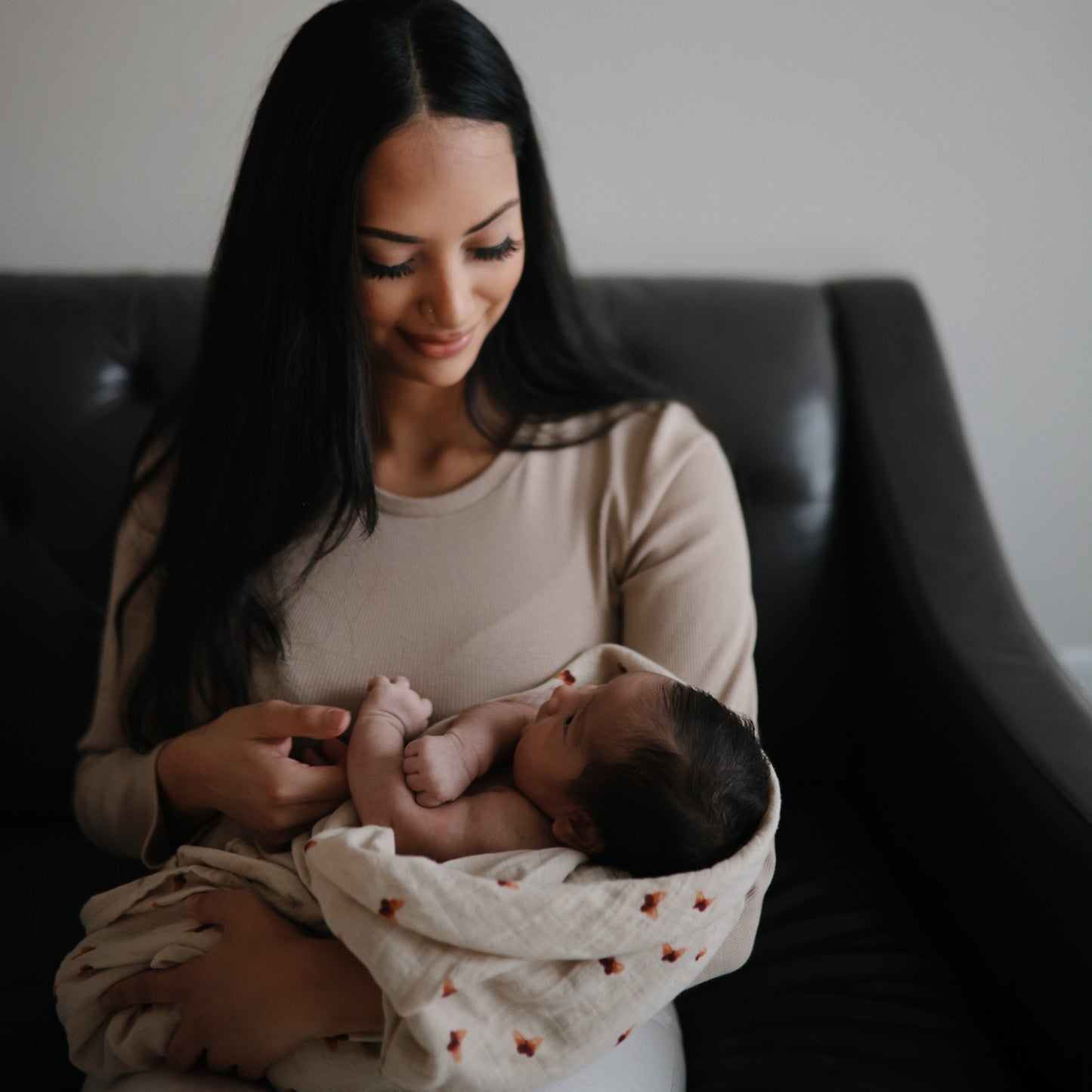 Organic Cotton Muslin Swaddle Blanket - Babies in Bloom