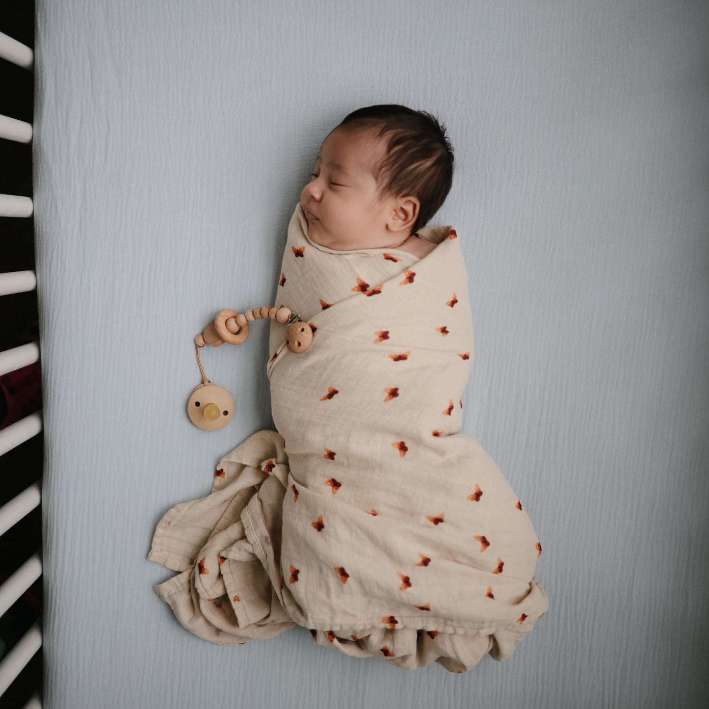 Organic Cotton Muslin Swaddle Blanket - Babies in Bloom
