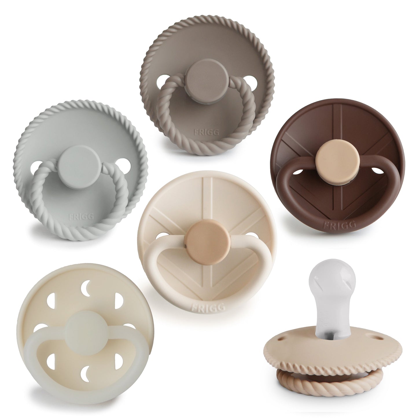 FRIGG Silicone Pacifier 6-Pack - Babies in Bloom