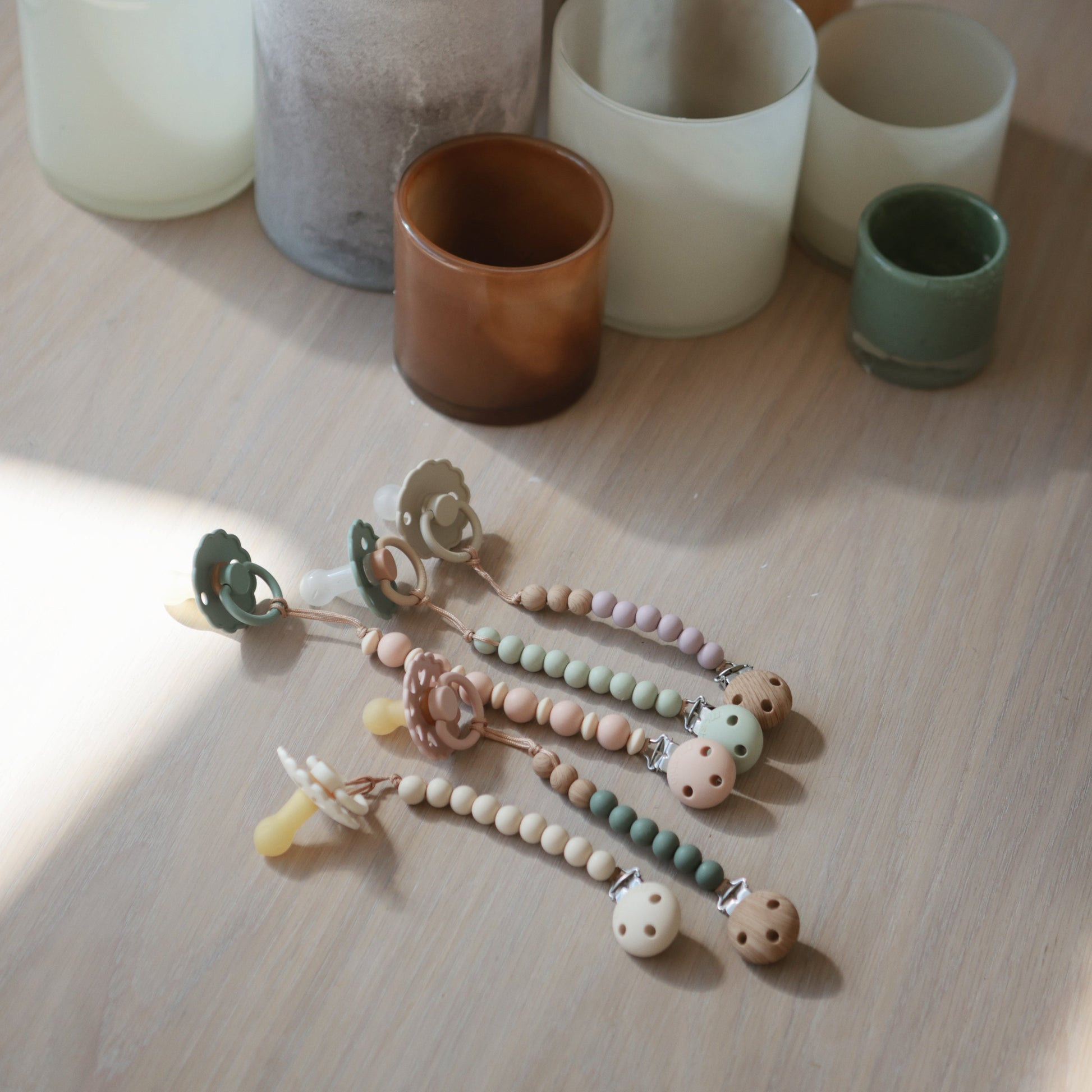 Silicone Pacifier Clip | Eva - Babies in Bloom