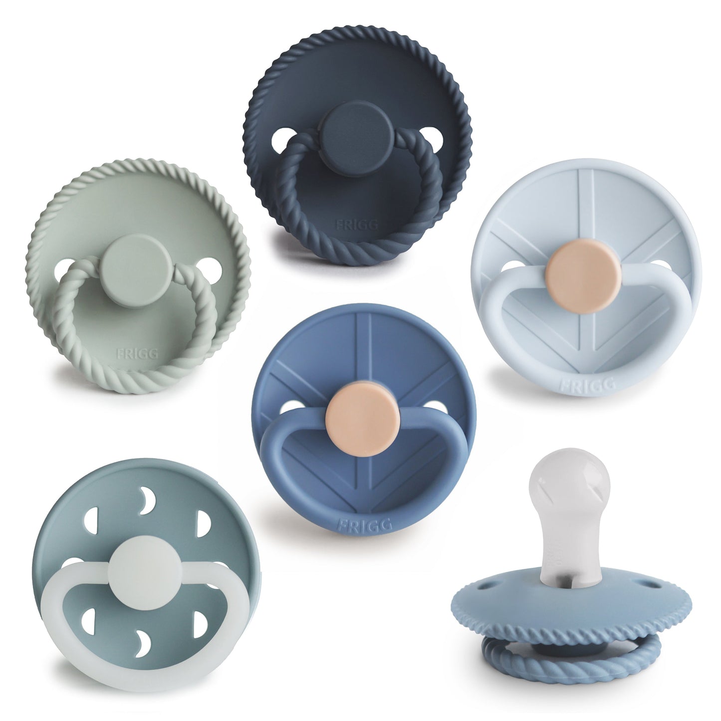 FRIGG Silicone Pacifier 6-Pack - Babies in Bloom