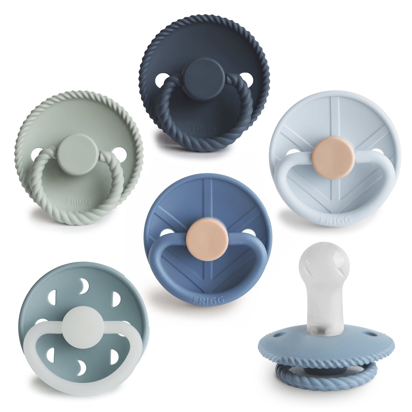 FRIGG Silicone Pacifier 6-Pack - Babies in Bloom