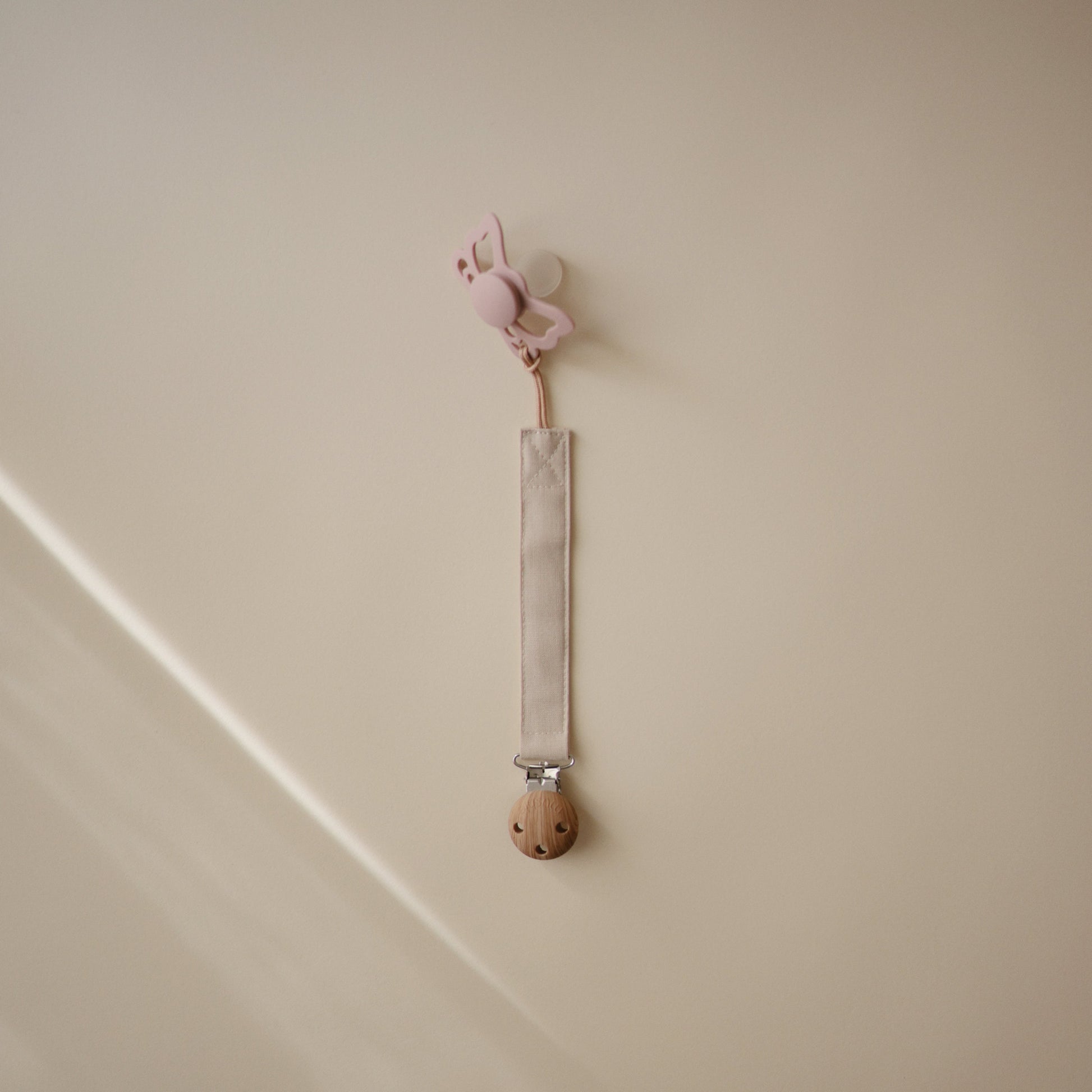 Linen Pacifier Clip 2-Pack - Babies in Bloom
