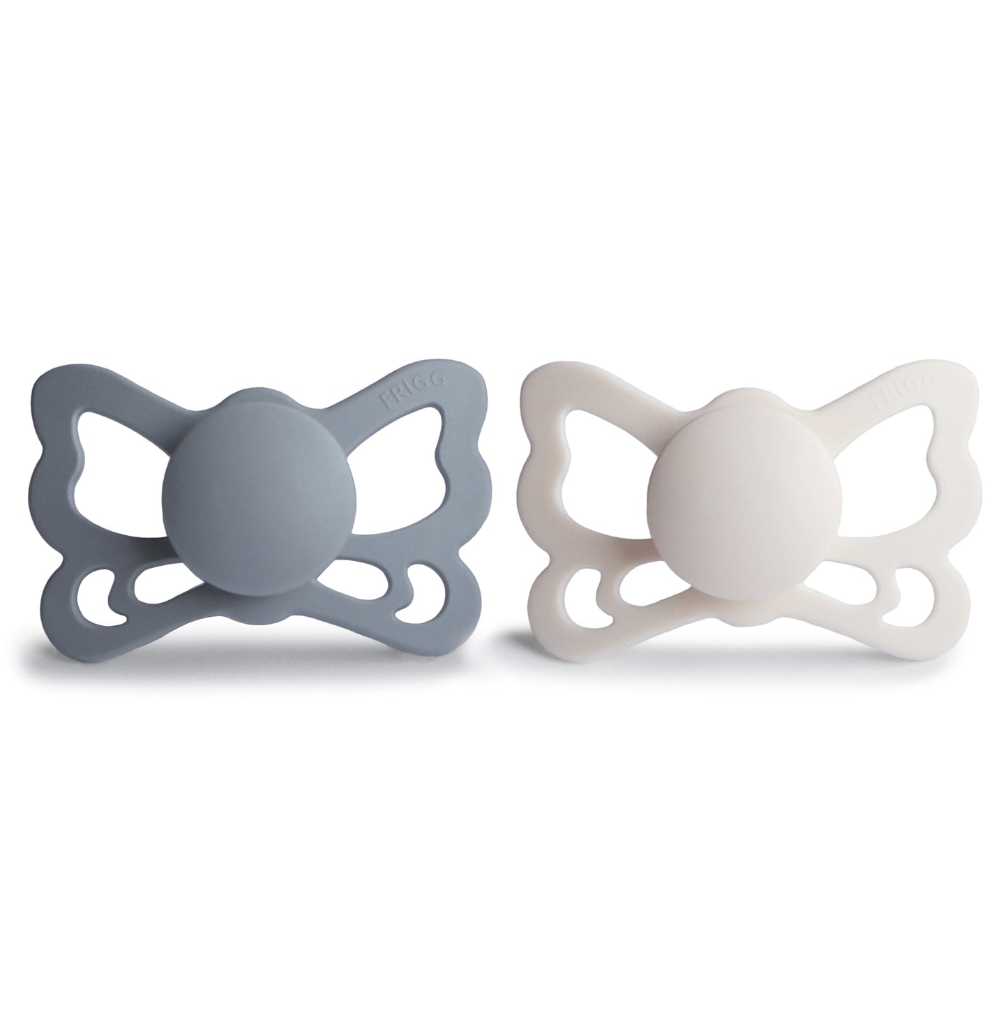 FRIGG Butterfly Anatomical Silicone Pacifier 2-Pack (6-18 Months) - Babies in Bloom
