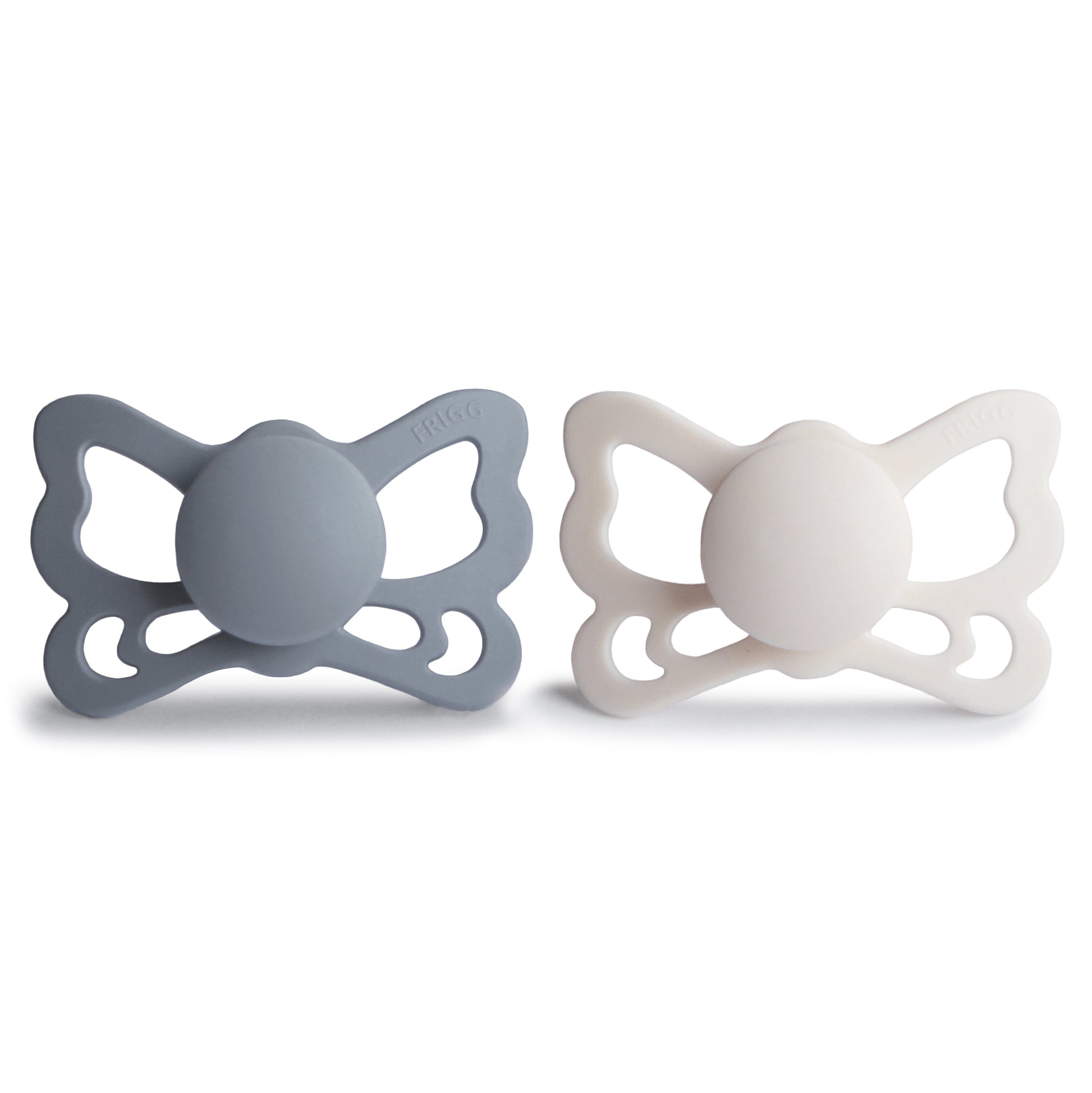 FRIGG Butterfly Anatomical Silicone Pacifier 2-Pack (6-18 Months) - Babies in Bloom