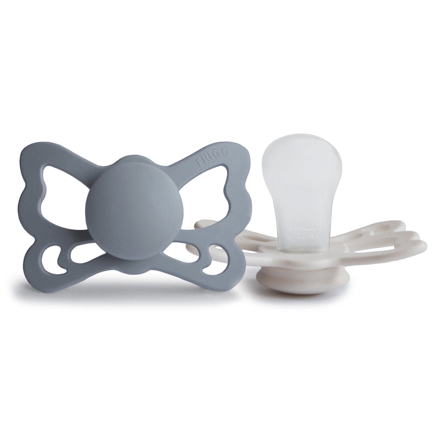 FRIGG Butterfly Anatomical Silicone Pacifier 2-Pack (6-18 Months) - Babies in Bloom