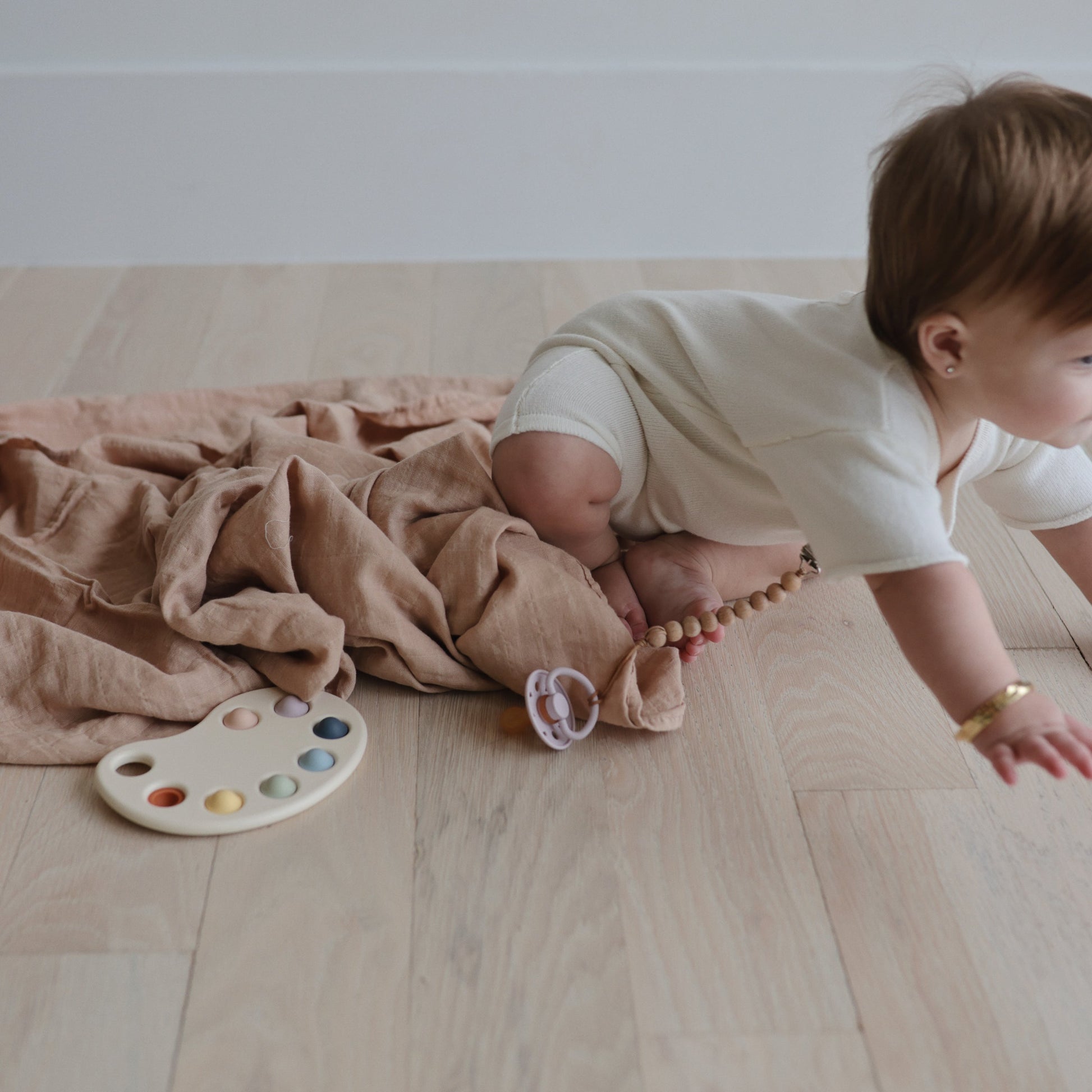 Organic Cotton Muslin Swaddle Blanket - Babies in Bloom