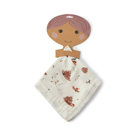 Sandcastle Mini Lovey Two-Layer Muslin Security Blanket