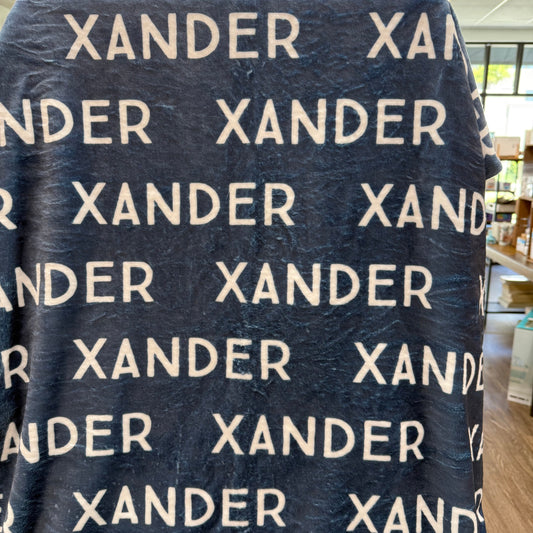 Personalized "Xander" Minky Blanket