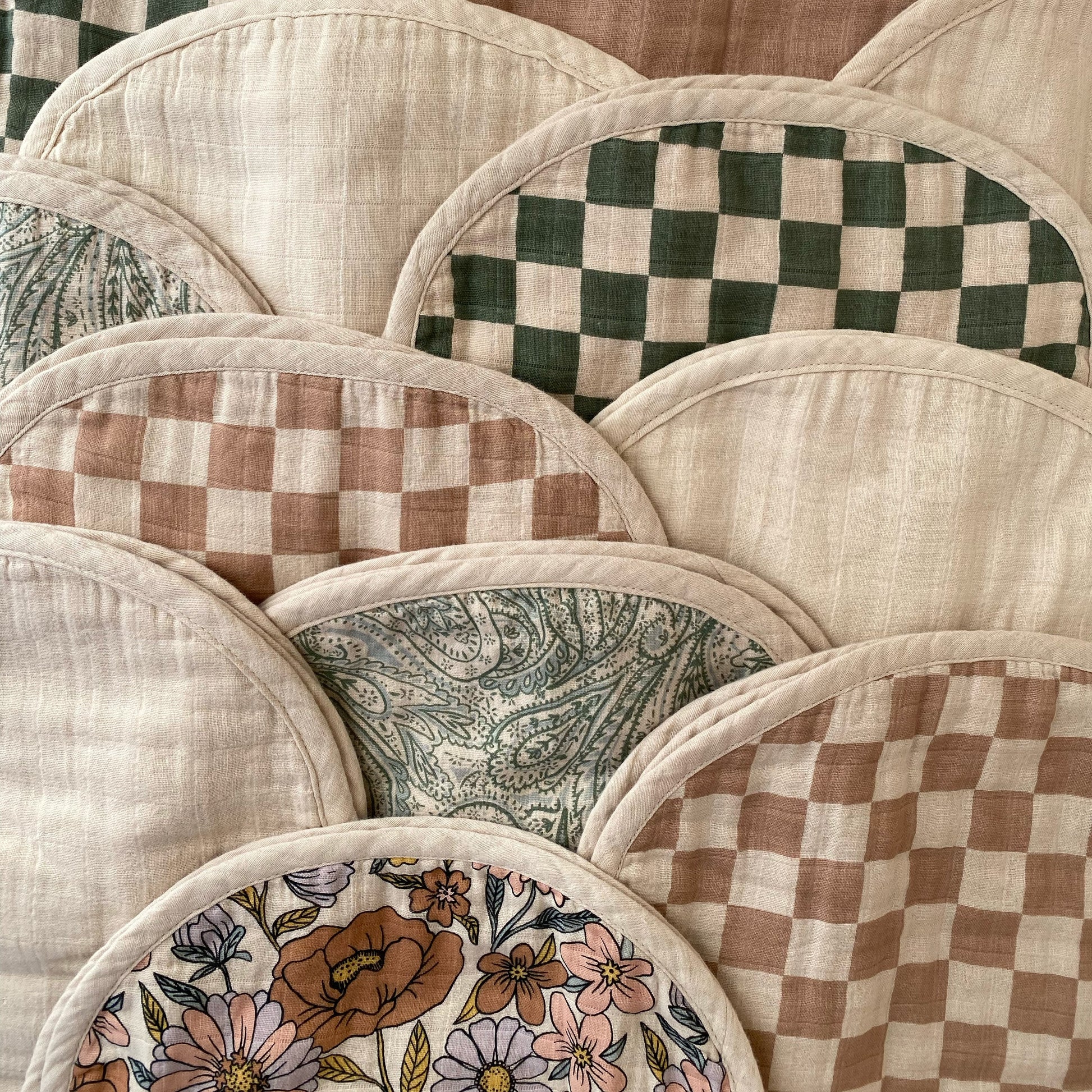 Organic Cotton Muslin Burp Cloth 2-Pack - Babies in Bloom