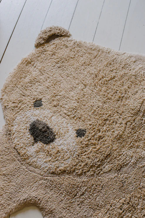 Washable Animal Cotton Rug Bear