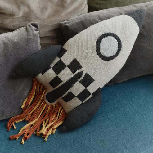 Knitted Cushion Rocket