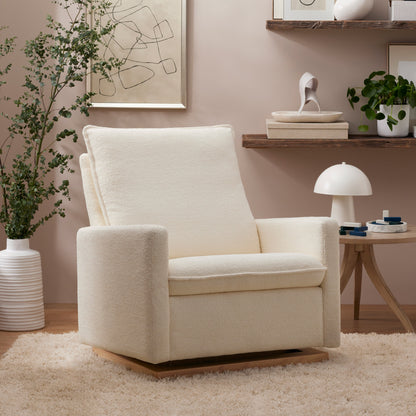 Babyletto Cali Pillowback Chair and a Half Glider | Water Repellent & Stain Resistant