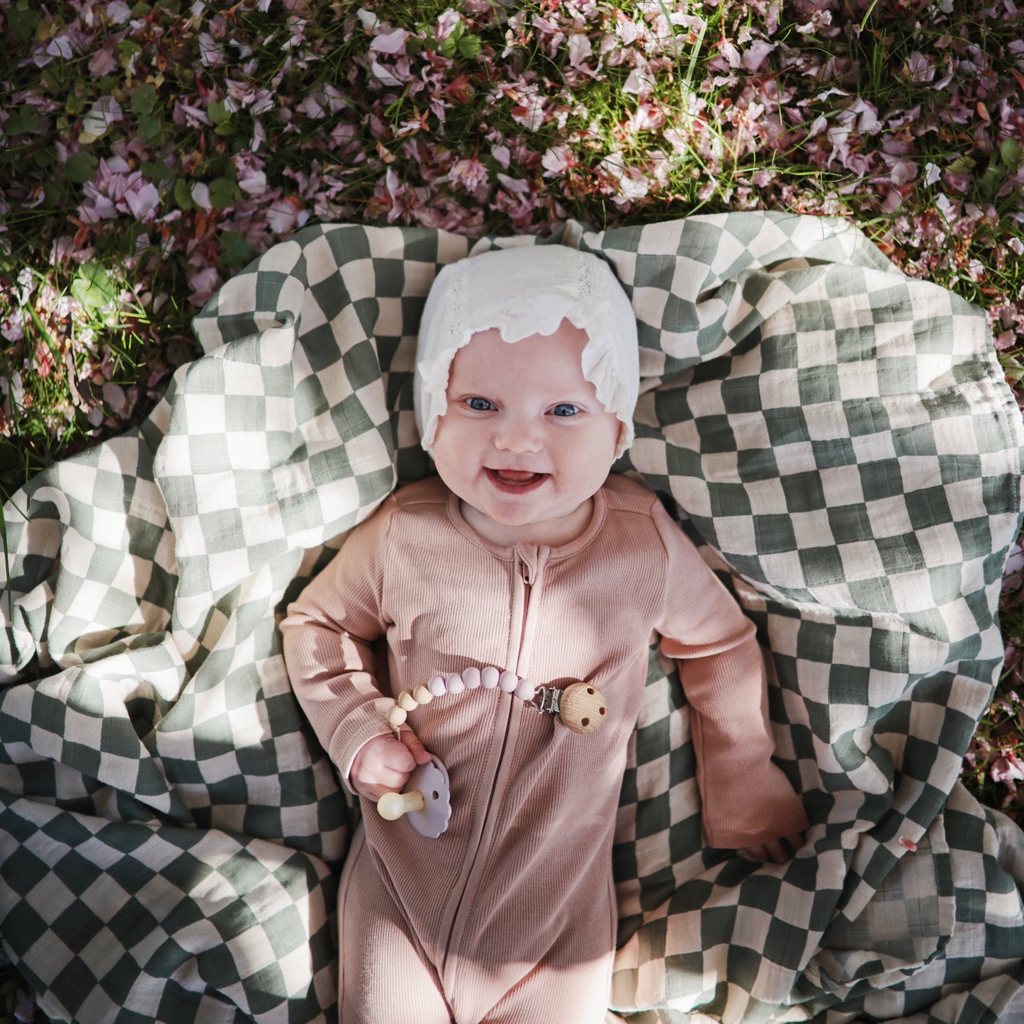 Organic Cotton Muslin Swaddle Blanket - Babies in Bloom